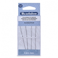 Agujas de ojo plegable Beadalon 6.4cm fuerte Plateado