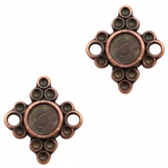 Colgante/entrepieza metálico TQ rombo con engaste cobre (sin níquel)