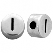 Abalorios letras metálicos I plata vieja