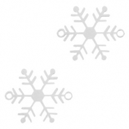 Entrepieza bohemia copo de nieve Plateado