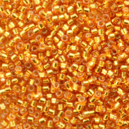 Abalorios Miyuki delica's 11/0 Duracoat silverlined dyed yellow gold DB-2157