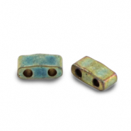 Abalorios Miyuki mitad de tila 5x2.3mm Metallic matte iris patina blue HTL-2008