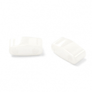 Abalorios Miyuki mitad de tila 5x2.3mm Ceylon white pearl HTL-420
