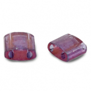 Abalorios Miyuki tila 5x5mm Gold luster light amethyst 5-316