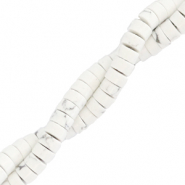 Piedras naturales abalorios disco 4mm Marm&oacute;l beige