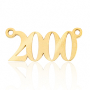 Colgantes / entrepieza de Acero Inox año 2000 Dorado