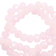 Abalorios faceteados disco 3x2mm Rosa blush-revestimiento pearl shine
