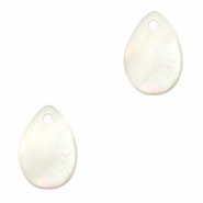 Colgantes concha especial gota Blanco (color natural)