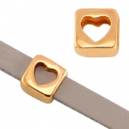 Abalorios metálicos DQ oro rosado Correderas metálicas DQ oro rosado