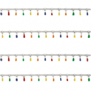 Fornituras Acero Inox cadena jasseron clavo Plateado-multicolor