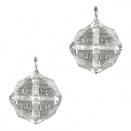 Colgantes met&aacute;licos DQ "ICXC NIKA" Plata vieja (sin n&iacute;quel)