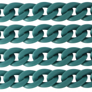 Cadena acr&iacute;lico 29mm mate Azul p&eacute;troleo