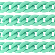 Cadena acr&iacute;lico 29mm brillante Verde turquesa