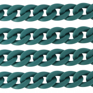 Cadena acr&iacute;lico 22mm mate Azul p&eacute;troleo