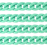 Cadena acr&iacute;lico 22mm brillante Verde turquesa