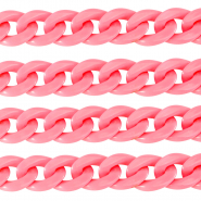 Cadena acr&iacute;lico 22mm brillante Rosa hot