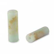 Piedras naturales Cuarcita abalorios tubo Turquesa suave-marrón