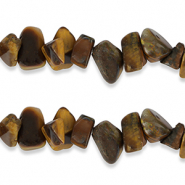 Abalorios chips Ojo de tigre Marrón dorado