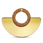 Colgantes llamativos Glitter met&aacute;lico dorado