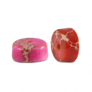 Piedras naturales disco 4x2mm Rosa hot