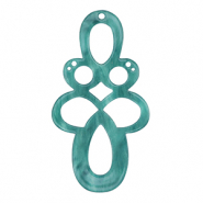 Colgantes de resina barroc Azul pétroleo