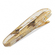 Accesorios pinza para pelo con flores secas Rojo borgoña-dorado