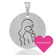 Colgantes Acero Inox madre Plateado