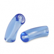 Abalorios acr&iacute;licos tubo Azul carolina