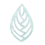 Colgantes de resina hoja Azul cielo