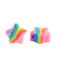 Abalorios de polímeros estrella Multicolor