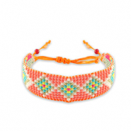 Pulseras Trendy Melocot&oacute;n para&iacute;so-blanco