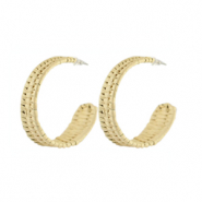 Pendientes Trendy rátan Blanco natural