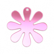Colgantes llamativos flor 35mm Magenta p&uacute;rpura met&aacute;lico