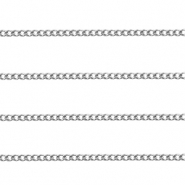 Fornituras Acero Inox cadena jasseron gourmet Plateado