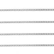 Fornituras Acero Inox cadena jasseron gourmet Plateado