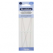 Beadalon agujas de ojo plegable 12.7cm (extra fina) Plateado