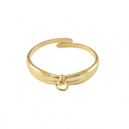 Anillos Acero Inox con anilla Dorado