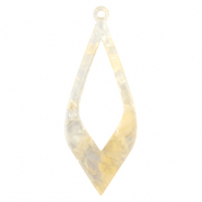 Colgantes de resina Beige arena transparente