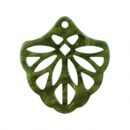 Colgantes de resina Verde musgo