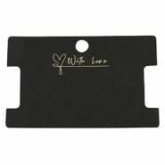 Tarjetas para joyería "with love" Negro