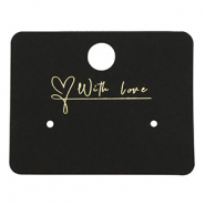 Tarjetas para joyería "with love" Negro