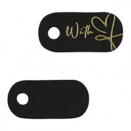 Tarjetas para joyería "with" love Negro