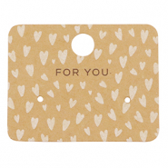 Tarjetas para joyería "for you" Marrón claro