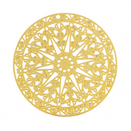 Colgantes Acero Inox bohemios 40mm Dorado