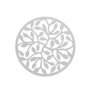 Colgantes Acero Inox bohemios 33mm Plateado