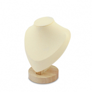 Expositor de joyería busto para collares Natural-beige