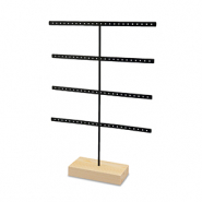 Expositor de joyería para pendientes Natural-negro