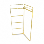 Expositor de joyería para pendientes y collares Dorado