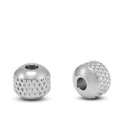 Abalorios Acero Inox 6mm Plateado