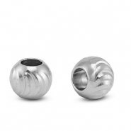 Abalorios Acero Inox 8mm Plateado